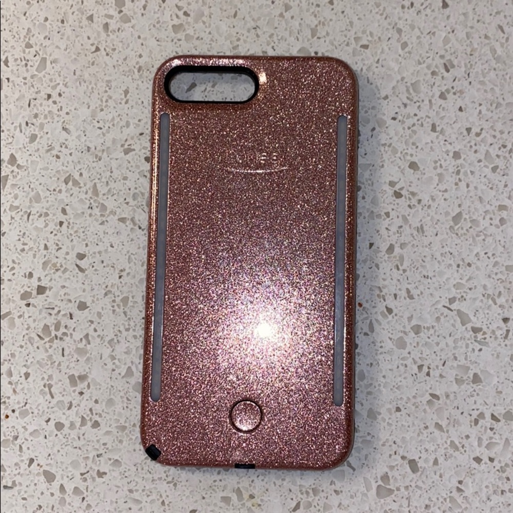 Pink glitter lumee case